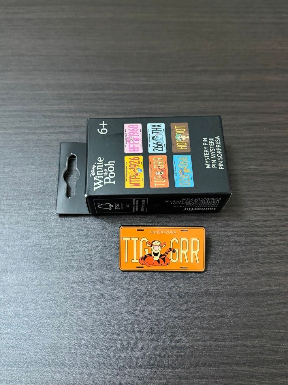 Loungefly Disney Winnie The Pooh License Plate Blind Box Enamel Pin - Tigger